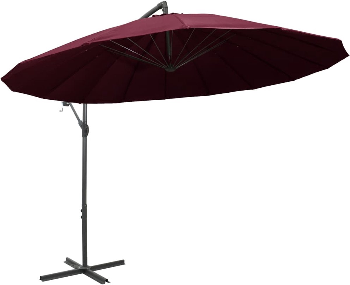 ZweefParasol | Zonnescherm | Tuinparasol met aluminium paal 3 m bordeauxrood (6932537147184)