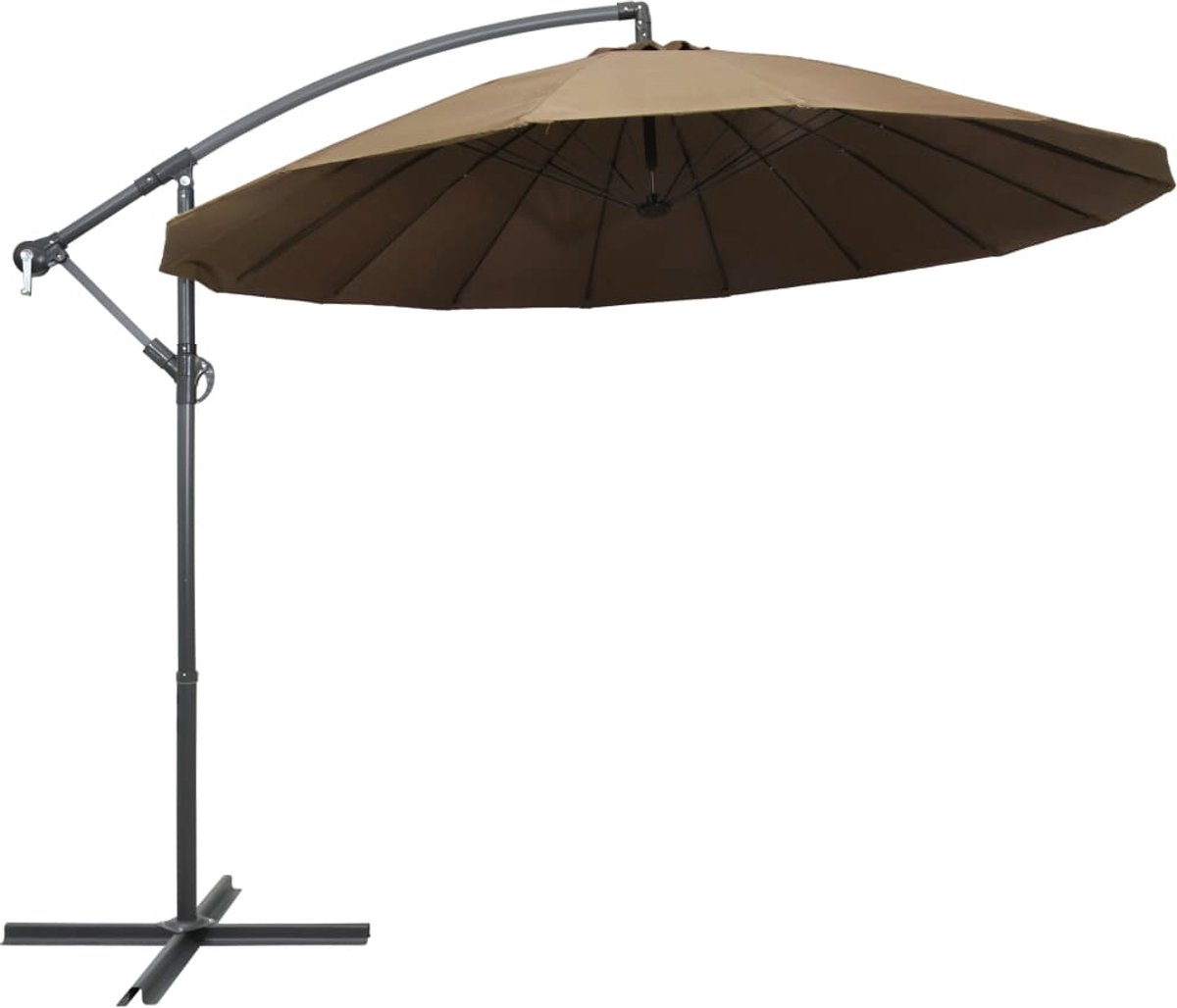 ZweefParasol | Zonnescherm | Tuinparasol met aluminium paal 3 m taupe (6932537147207)