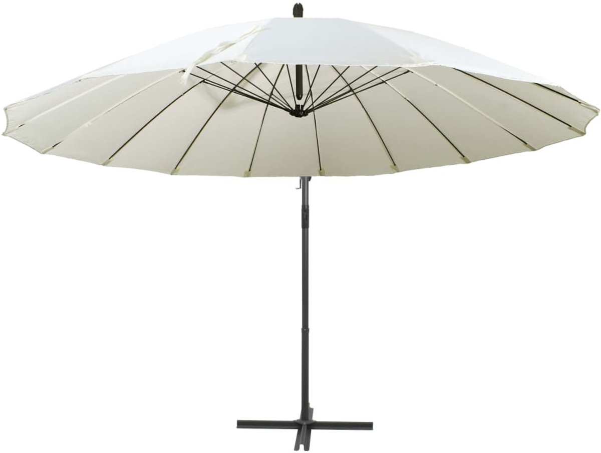 ZweefParasol | Zonnescherm | Tuinparasol met aluminium paal 3 m wit (6932537147221)
