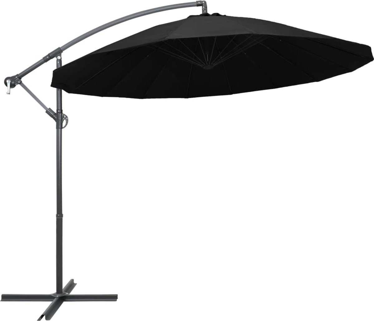 ZweefParasol | Zonnescherm | Tuinparasol met aluminium paal 3 m zwart (6932537147238)