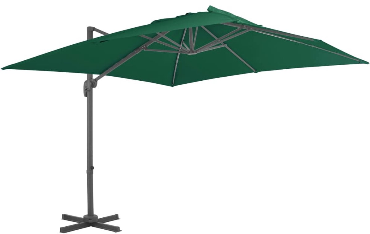 ZweefParasol | Zonnescherm | Tuinparasol met aluminium paal 300x300 cm groen (6932537147382)