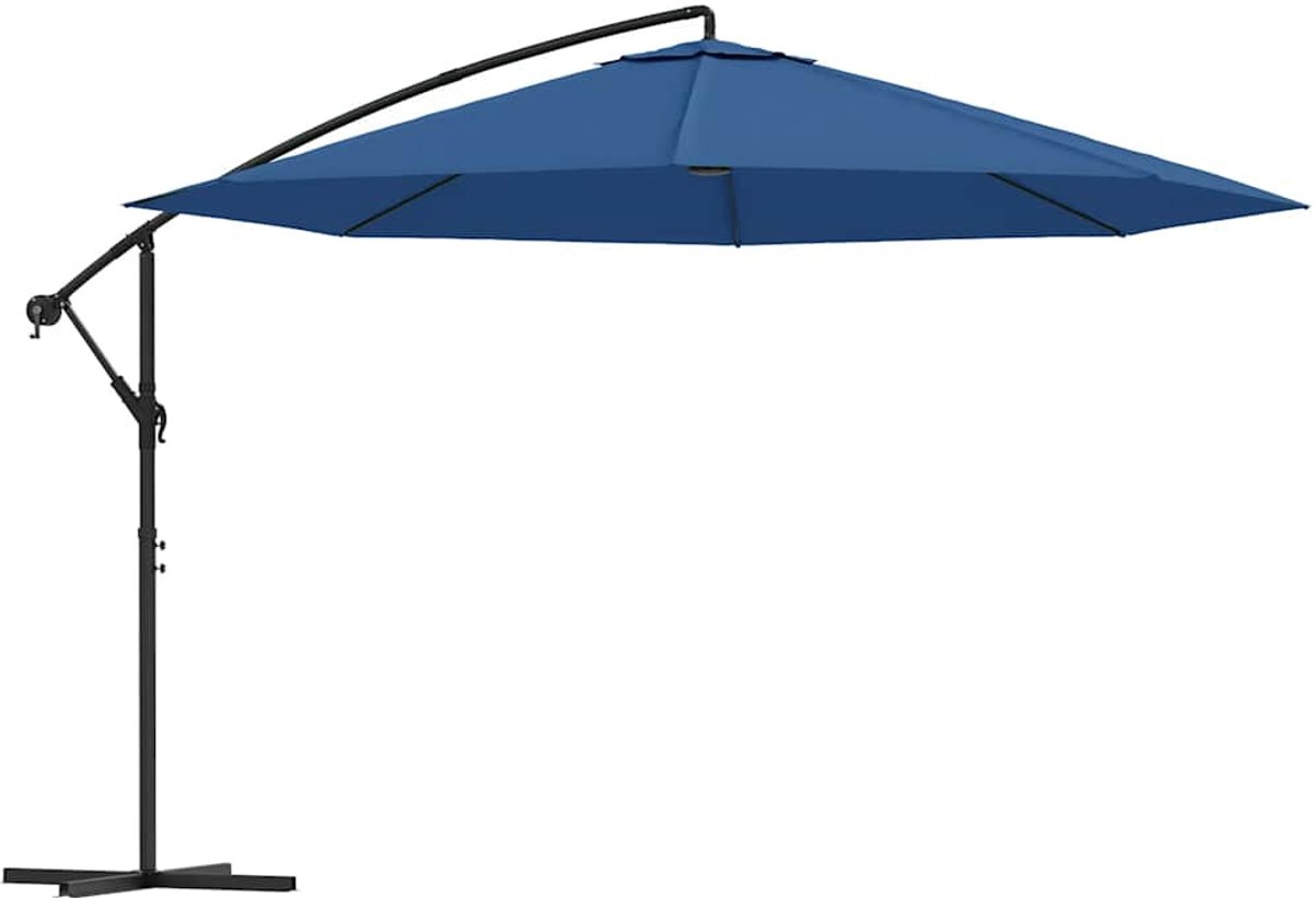 ZweefParasol | Zonnescherm | Tuinparasol met aluminium paal 350 cm blauw (6932537147429)