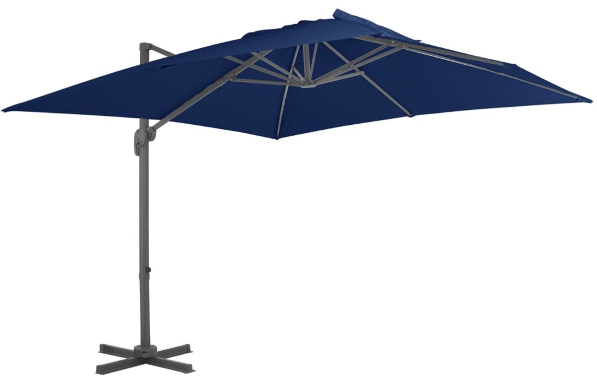 ZweefParasol | Zonnescherm | Tuinparasol met aluminium paal 3x3 m azuurblauw (6932537147467)