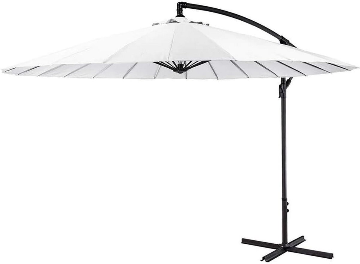 Zweefparasol Ø 300 cm wit aluminium (9101031851058)