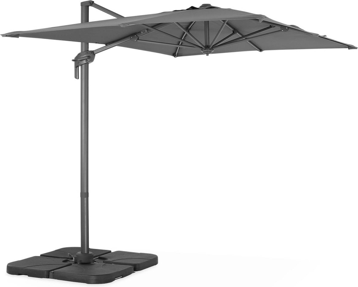 sweeek - Rechthoekige zweefparasol 2x3m - kantelbare, inklapbare en 360° draaibare vrijstaande parasol - antibes (3760350650429)