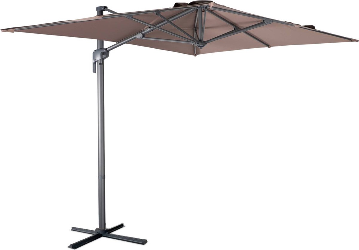 sweeek - Rechthoekige zweefparasol 2x3m - kantelbare, inklapbare en 360° draaibare vrijstaande parasol - antibes (3760350650436)
