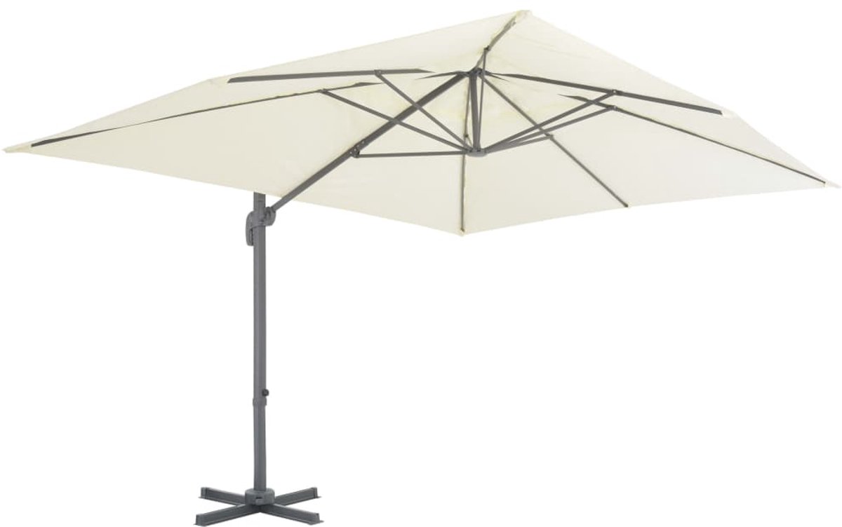 vidaXL Zweefparasol met aluminium paal 400x300 cm zandkleurig - Zweefparasol - Zweefparasols - Parasol - Tuinparasol (8286912053019)