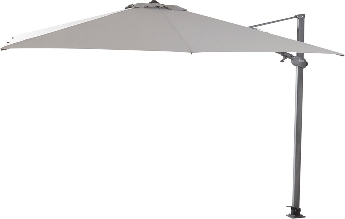 4SO Zweefparasol Siesta Premium 300x300 cm - Mid grey (8718144571554)