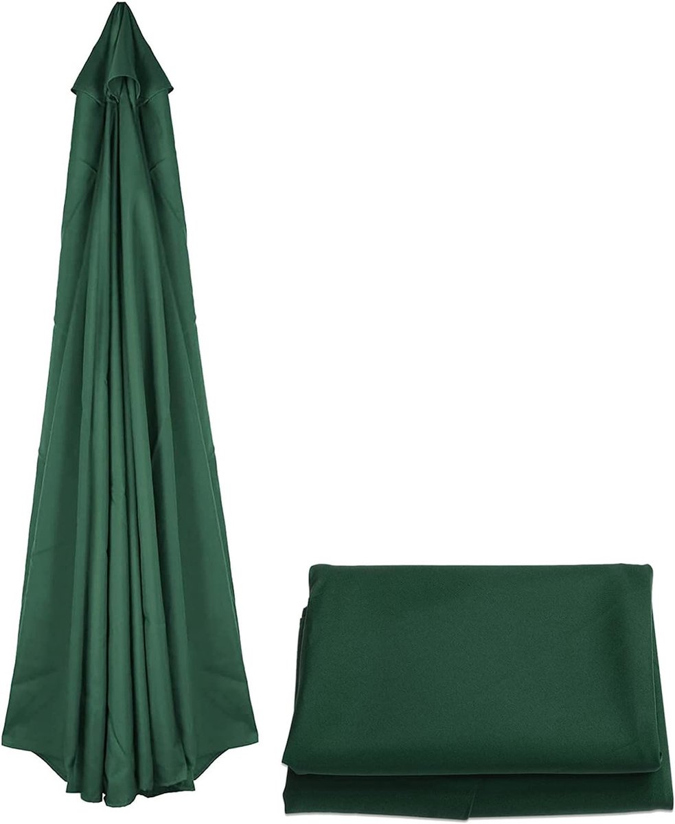 Famanu - Parasol De vervangende bespanning vervanging parasoldoek vervanging voor 3m scherm 8-armige parasol zweefparasol (Color: Groen) (8721322827459)