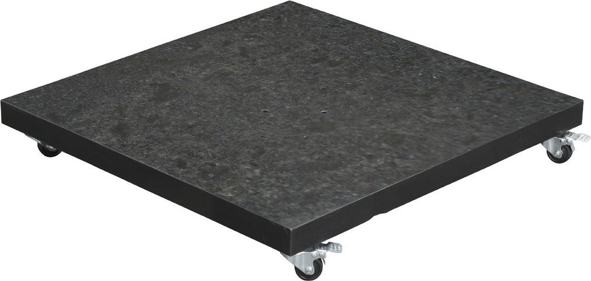 Garden Impressions Hawaii zweefparasol 300x300 cm carbon black / zwart met 90kg royal antraciet parasolvoet en parasolhoes (6097101654632)