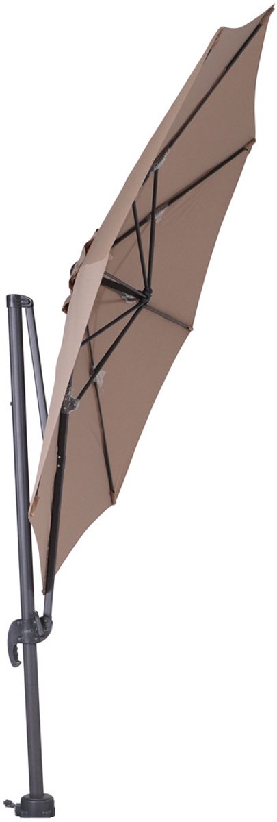 Garden Impressions Hawaii zweefparasol S Ø300 - donker grijs - taupe (8713002504088)