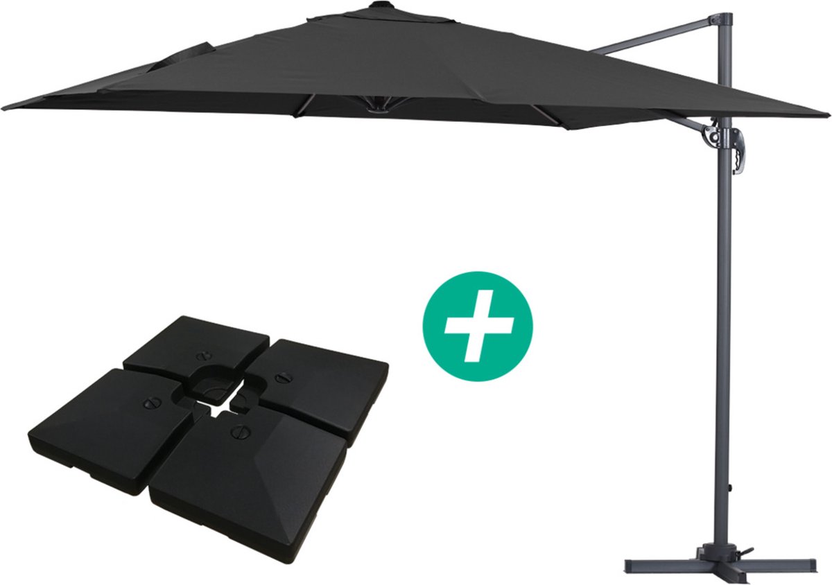 Parasol vrijhangend tuin zweefparasol Aluminium 