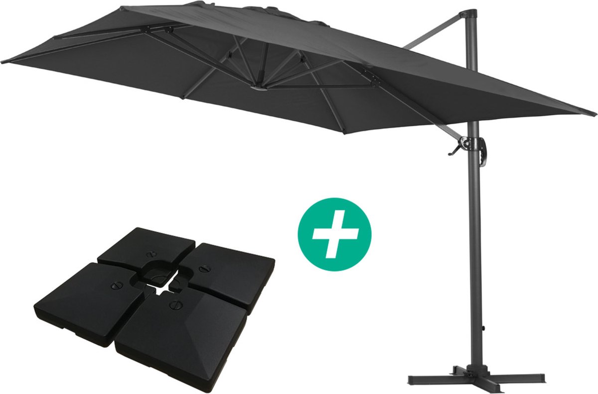 Parasol vrijhangend tuin zweefparasol Aluminium 