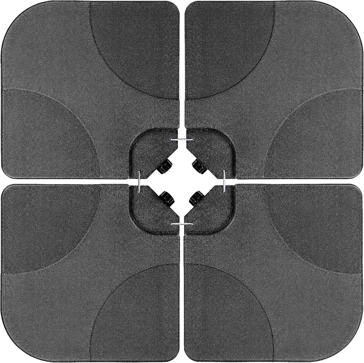 Zware Vierkante Parasolvoet voor Zweefparasols, 80kg Capaciteit met U-beugel (9101065886170)