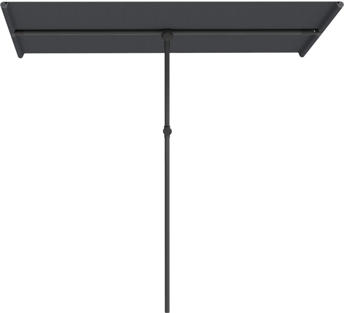 Zweefparasol - 150 x 205 cm - Draaibaar En In Hoogte Verstelbaar - Voor Balkon - Aluminium - Donkergrijs (8901660553788)