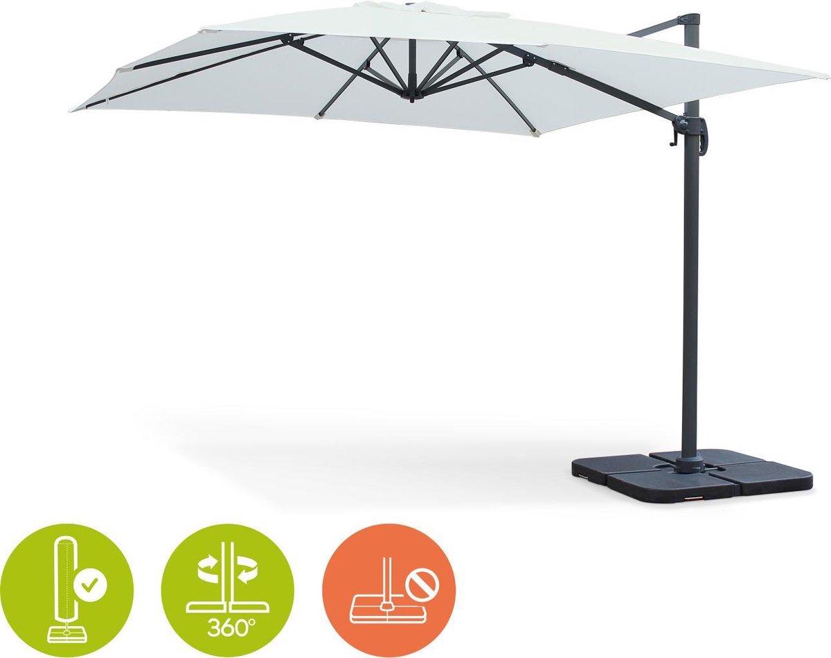 sweeek - Zweefparasol, falgos, 3x3m (3760216530612)