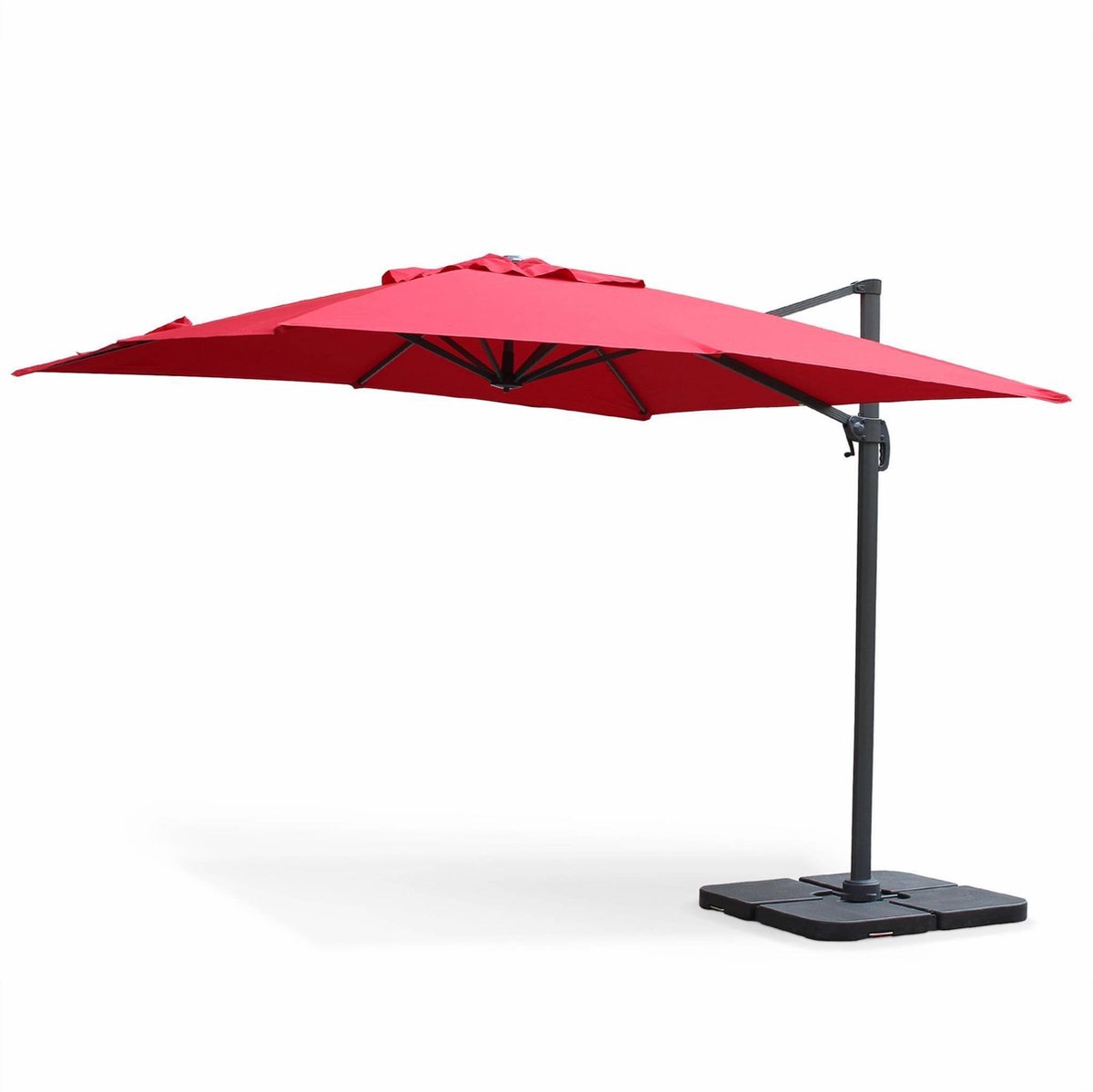 sweeek - Zweefparasol, falgos, 3x3m (3760216530636)