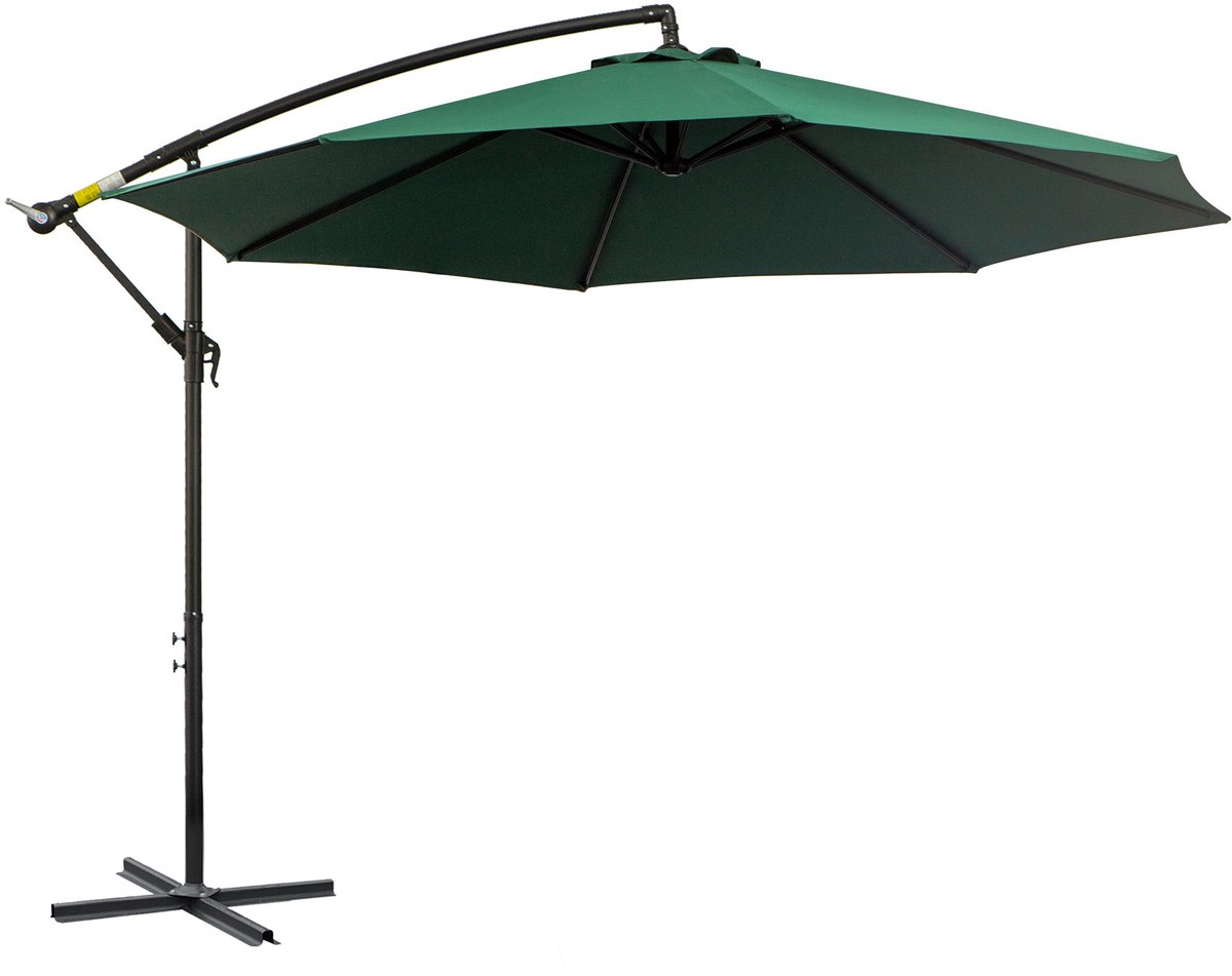 4goodz Zweefparasol Ø3 mtr met Draaimechanisme - Groen (6013918716707)