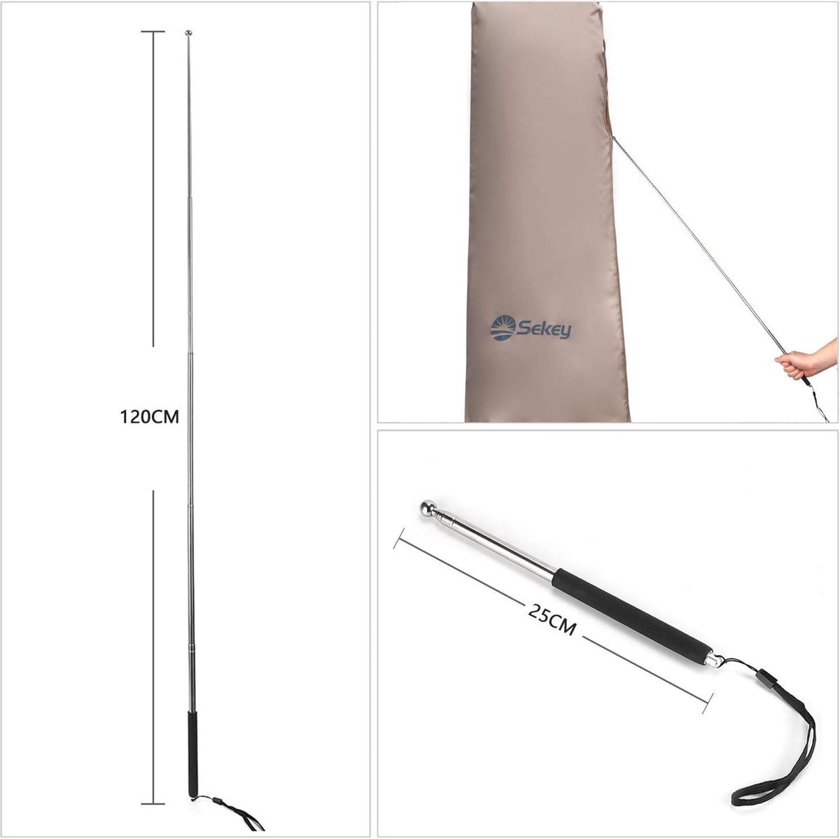 Beschermhoes voor zweefparasol - 100% polyester - UV-bestendig - Taupe (9503495773936)