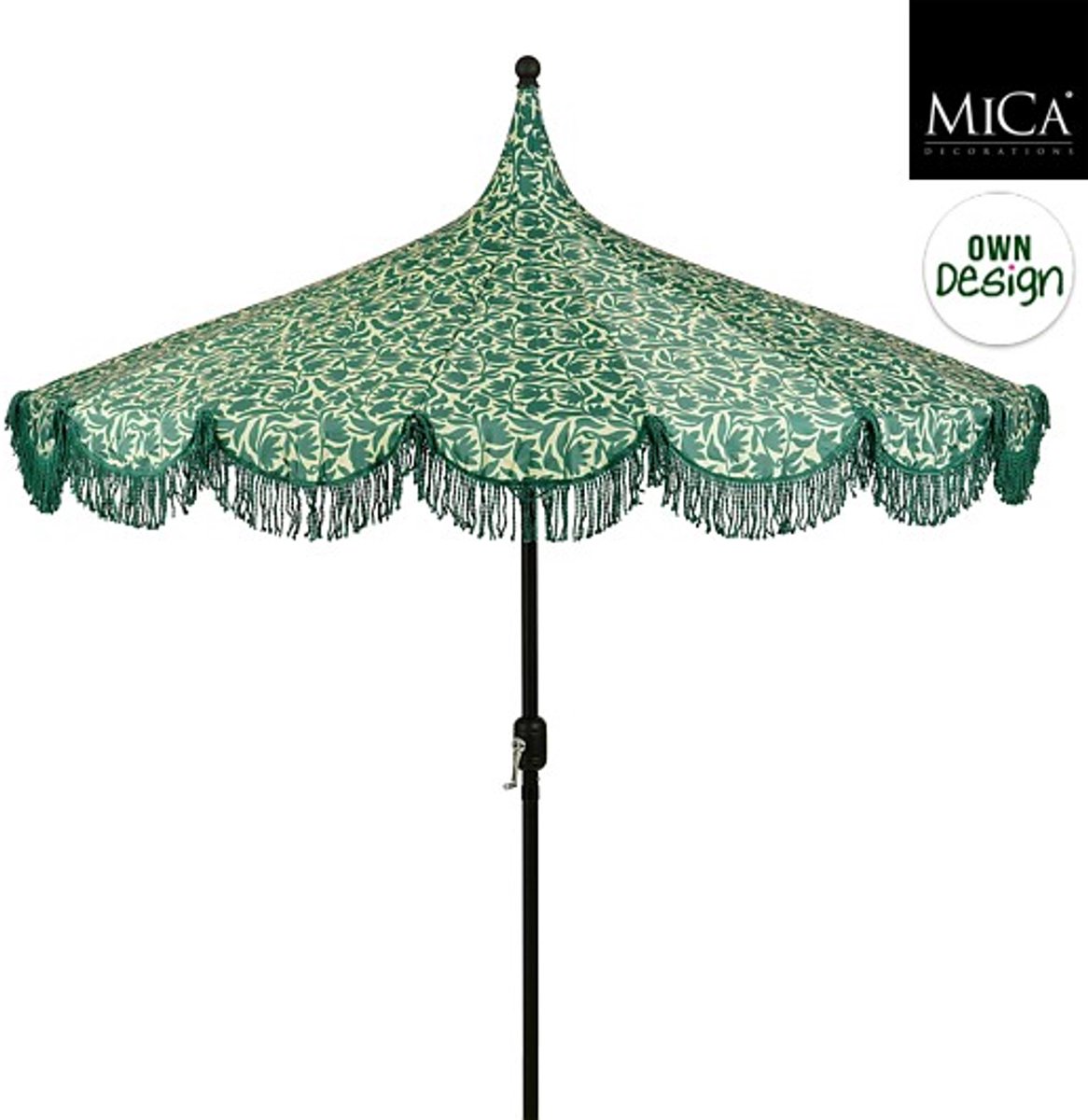Edelman Kelly stokparasol donker groen - Ø235 x 238 cm (8720362581321)