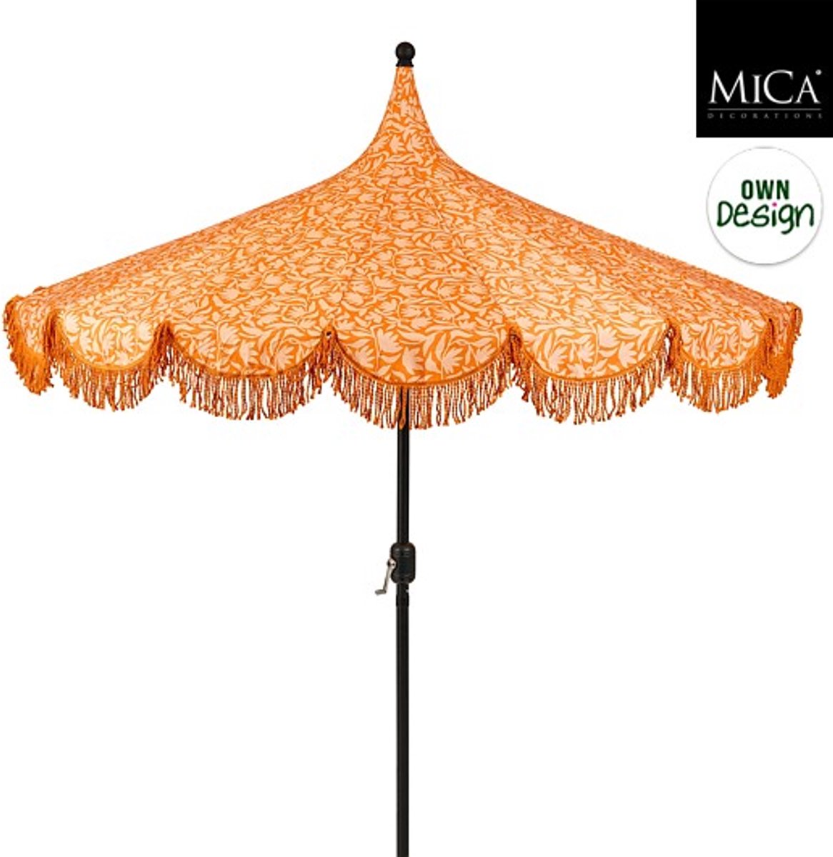 Edelman Kelly stokparasol oranje - Ø235 x 238 cm (8720362581284)
