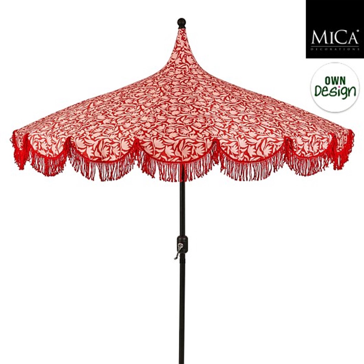 Edelman Kelly stokparasol rood - Ø235 x 238 cm (8720362581307)