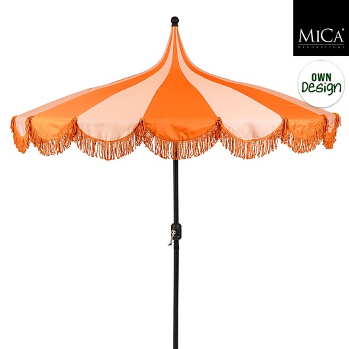 Edelman Kim stokparasol oranje - Ø235 x 238 cm (8720362581222)