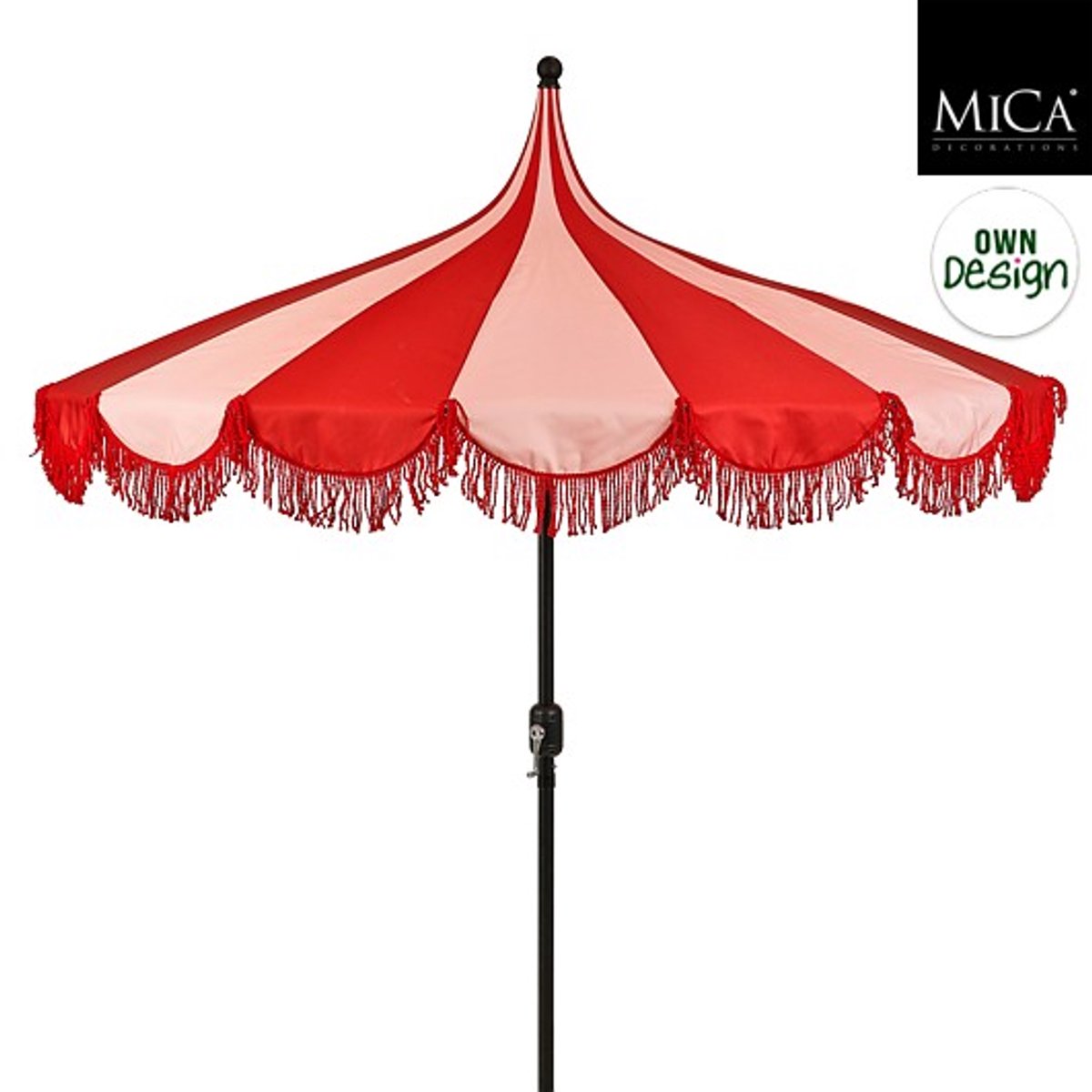 Edelman Kim stokparasol rood - Ø235 x 238 cm (8720362581246)