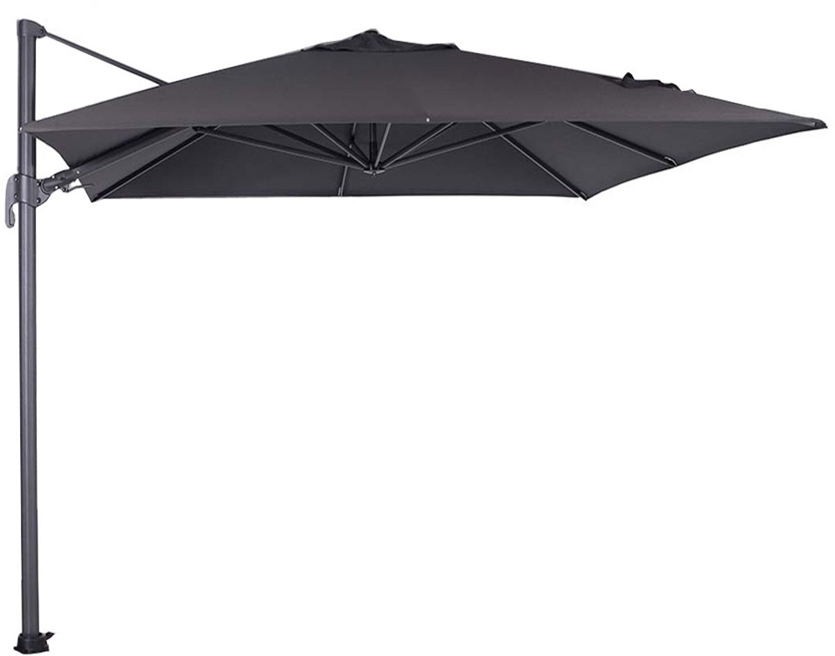 Garden Impressions Hawaii zweefparasol S 250x250 - donker grijs - zwart (8713002504125)