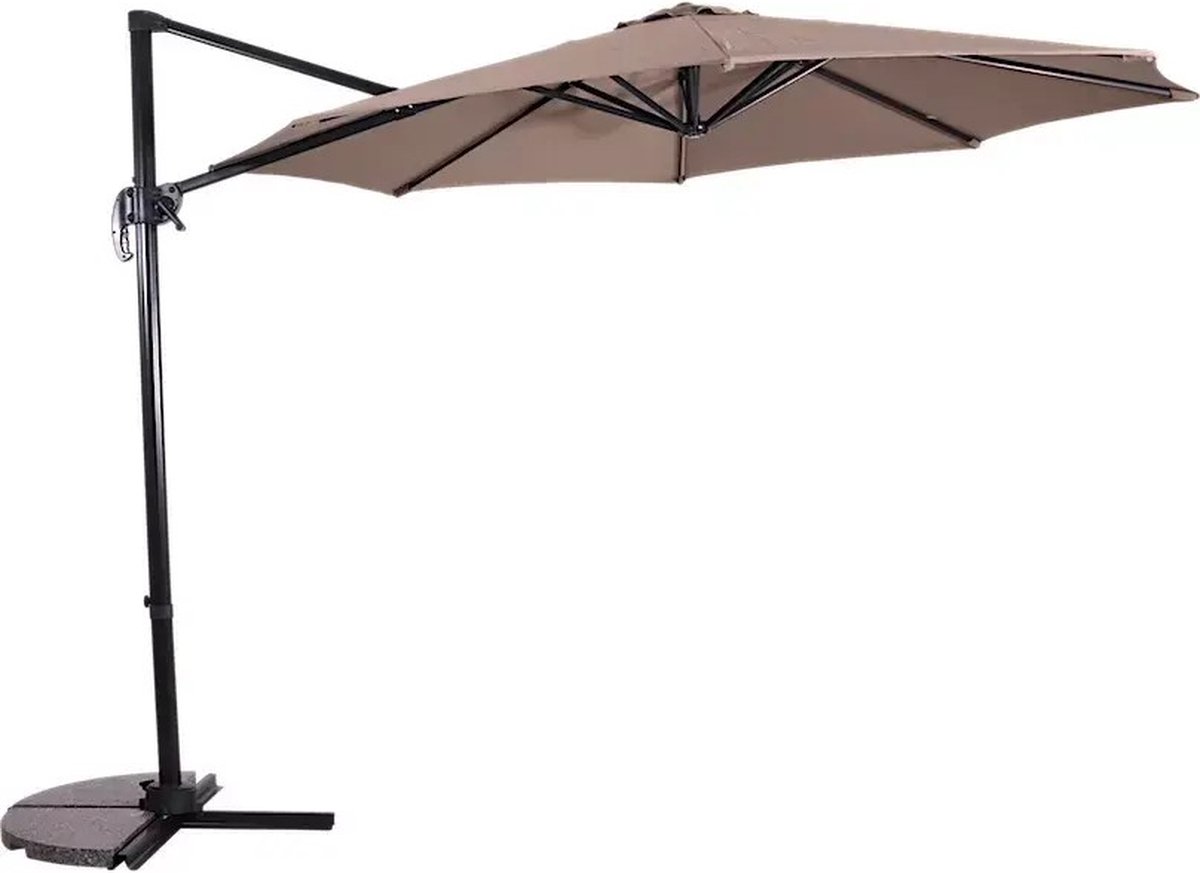 Grote Zweefparasol Libra Taupe 2,5x2,5m Compleet (7863388676556)