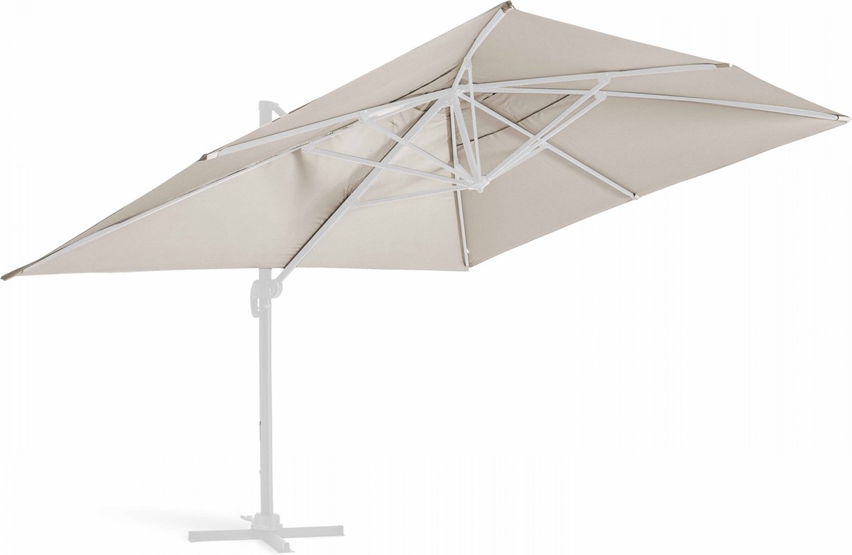 Oviala - Parasolhoes voor een 4x3m zweefparasol in crèmekleur - Caserta (3663095036247)