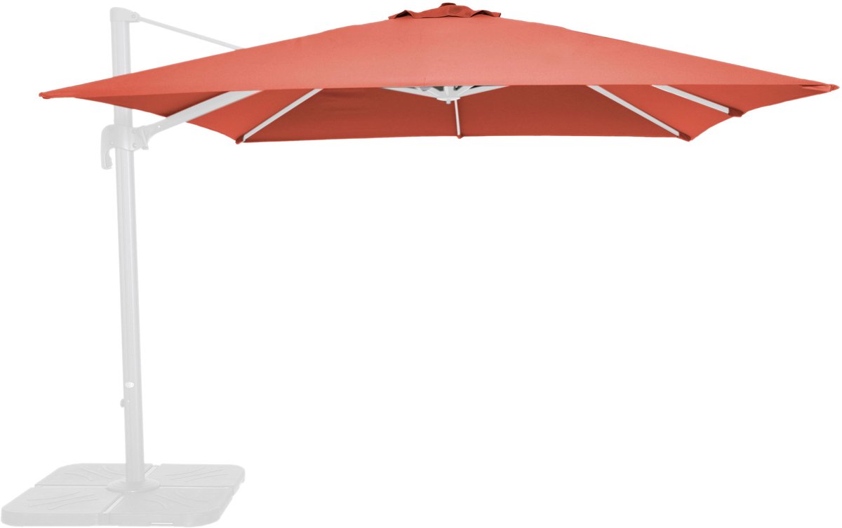 Oviala - Schaduwdoek voor een 3x3m zweefparasol in terracotta - Malaga (3663095178015)