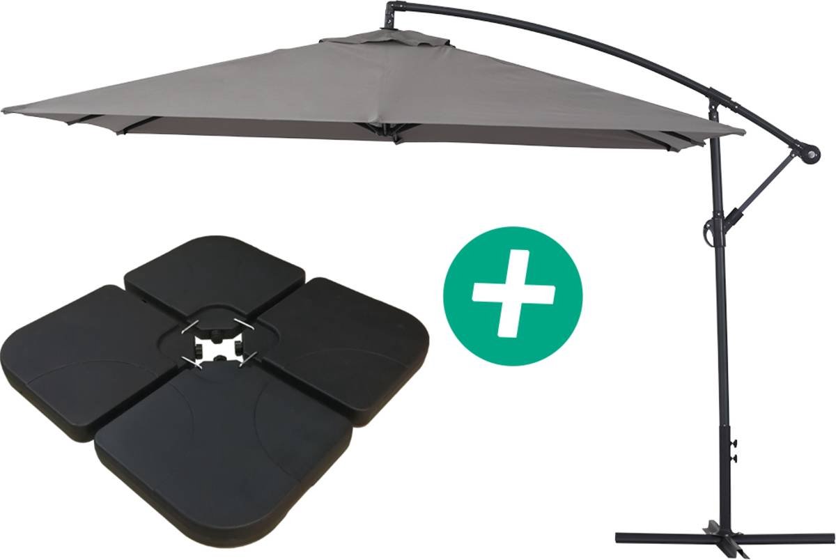 Parasol vrijhangend tuin zweefparasol Aluminium 