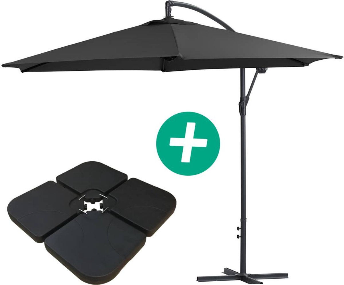 Parasol vrijhangend tuin zweefparasol Aluminium 