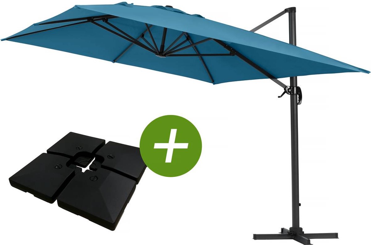 Parasol vrijhangend tuin zweefparasol Aluminium 