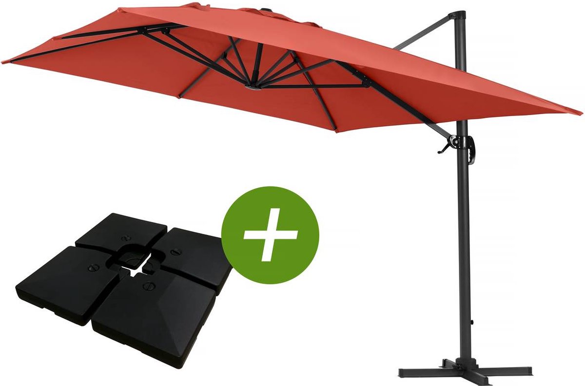 Parasol vrijhangend tuin zweefparasol Aluminium 