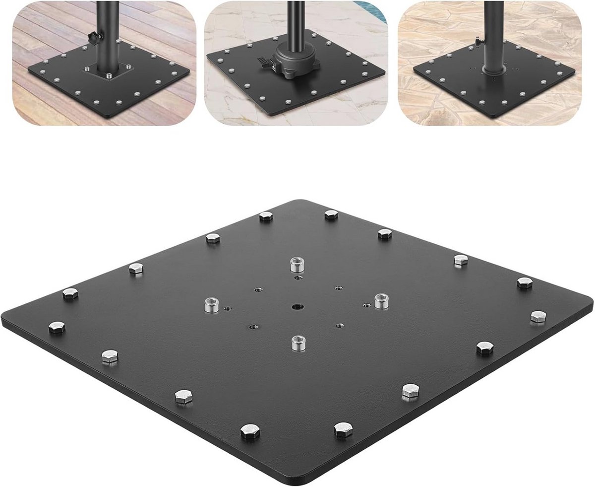 Staal Grondhuls voor Parasol - Bodemplaat voor Zweefparasol 40 x 40 x 1 cm (9101015713679)