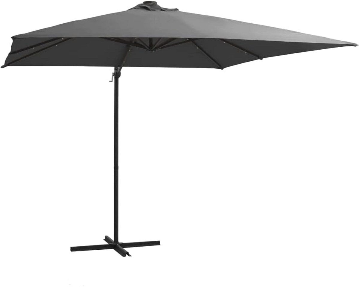Zweefparasol met LED-Verlichting en Kantelfunctie - Antraciet (6151850499453)