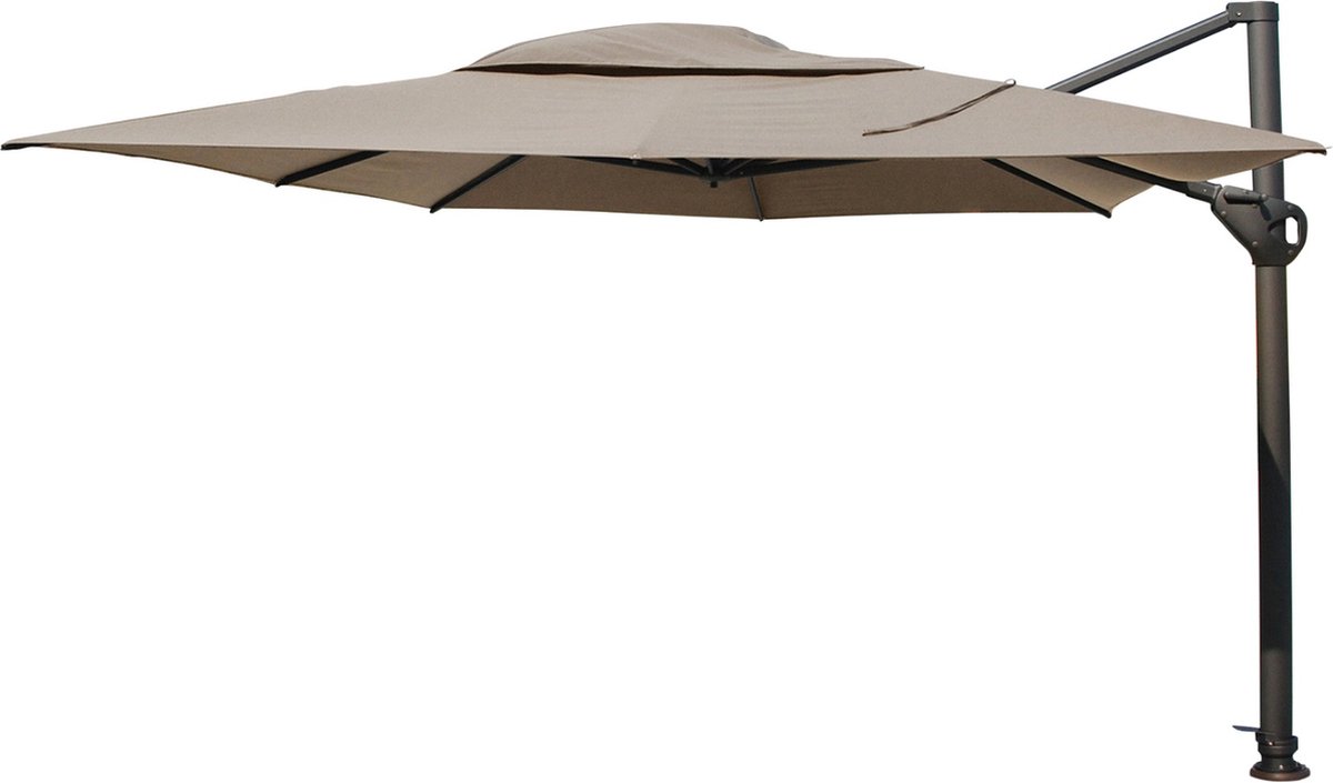 4 Seasons Hacienda zweefparasol 300x400 cm. - Taupe (8718144544077)