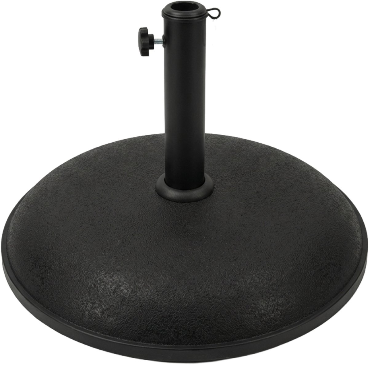 AXI Ronde Parasolvoet Beton - Zwart - Ø 50 cm - 25 kg - Voor Stokparasol tot Ø 3 m - Met Verstelbare Adapterring (8721399281819)