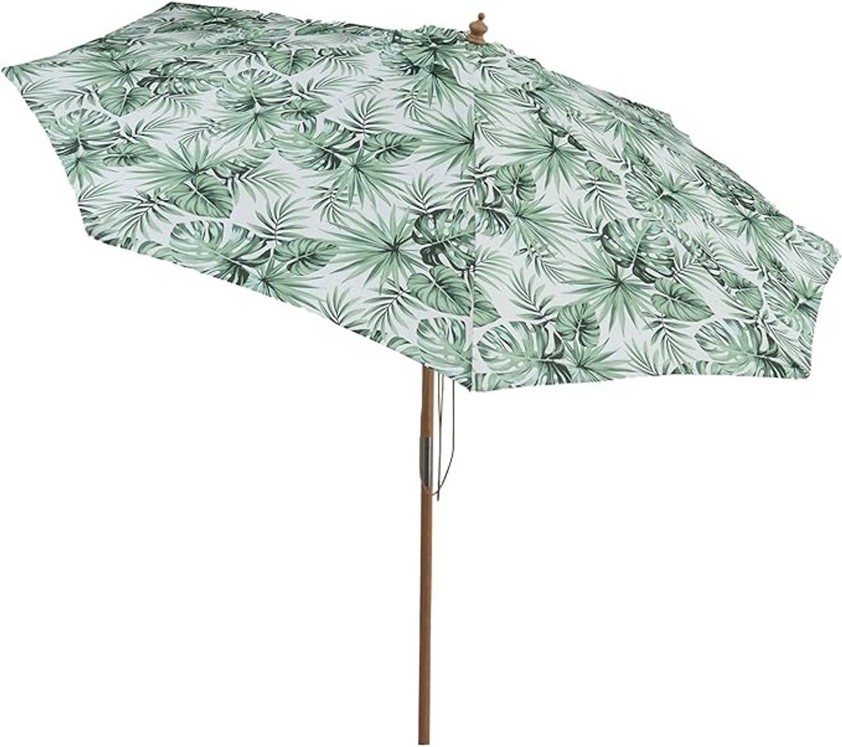 KOMFOTTEU Parasol 270 cm - 30° kantelbaar - Beukenhouten - strandparasol - stokparasol - tuinparasol - geventileerde bovenkant - voor tuin, strand, balkon (0672669338680)