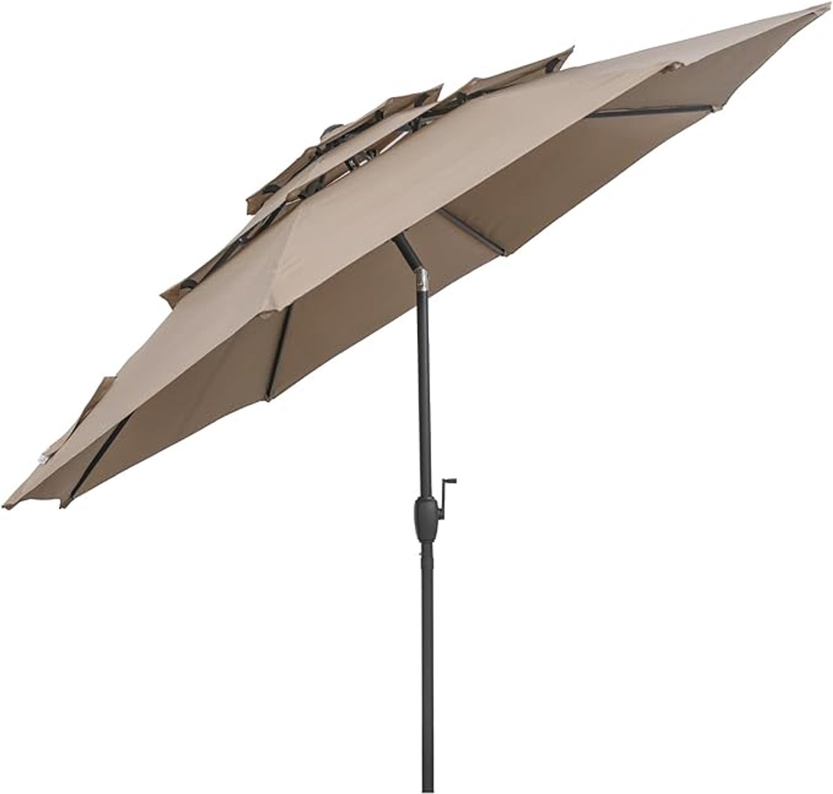 KOMFOTTEU Parasol 300cm - stokparasol - knikbaar - 3-laags Geventileerd Dak - tuinparasol - voor tuin, strand, balkon (0672669338413)