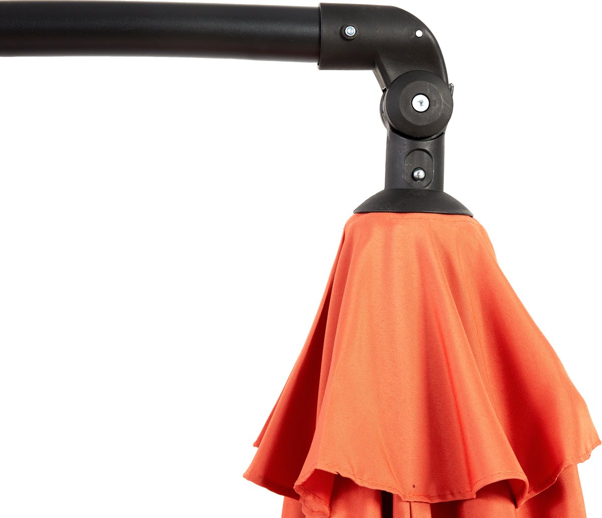 MODFU - Dubbelzijdige Rechthoekige Zweefparasol - Kantelbaar Met Slingersysteem - Stalen Frame - Oranje - 14,8 Ft (4070864098921)