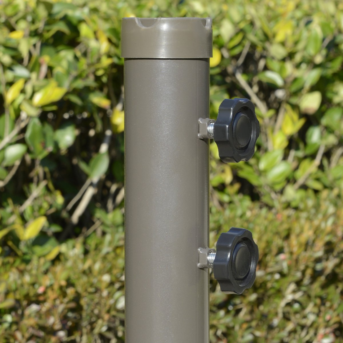 MODFU - Zweefparasol Met Dubbel Dak - Handslingerbediening - Stalen Frame - Polyester - Lichtgrijs - Ø267 x 245 cm (4070864129083)