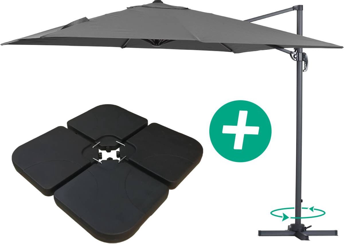 Parasol vrijhangend tuin zweefparasol Aluminium 