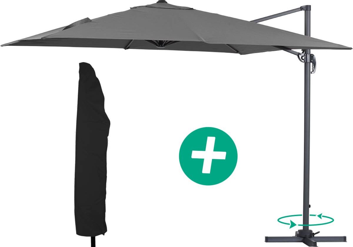 Parasol vrijhangend tuin zweefparasol Aluminium 