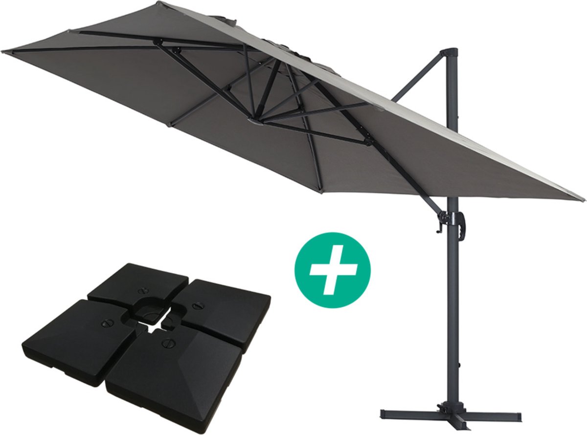 Parasol vrijhangend tuin zweefparasol Aluminium 