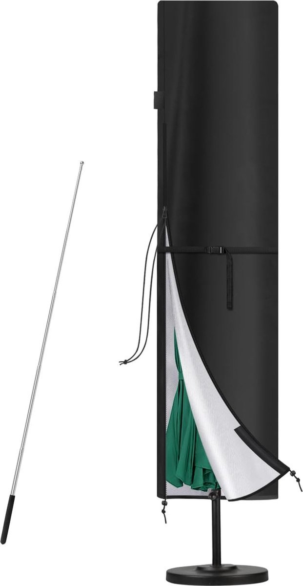 Zweefparasol Beschermhoes - Weerbestendige Hoes voor Staande Parasol - Duurzaam Materiaal - Eenvoudig Opbergen - Tuinmeubel Accessoire - 230 x 65/65 cm (8721236112573)