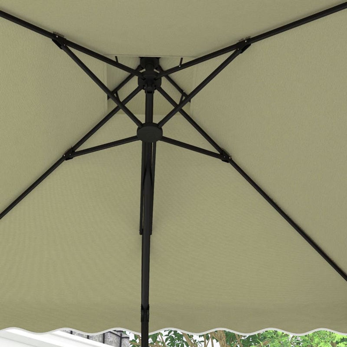 Zweefparasol - Hangparasol - Cantilever Parasol - Terrasparasol - Balkonparasol - Groot 2,4x2,4m - Ventilerend Dak & Stevig Stalen Frame (8721391720491)