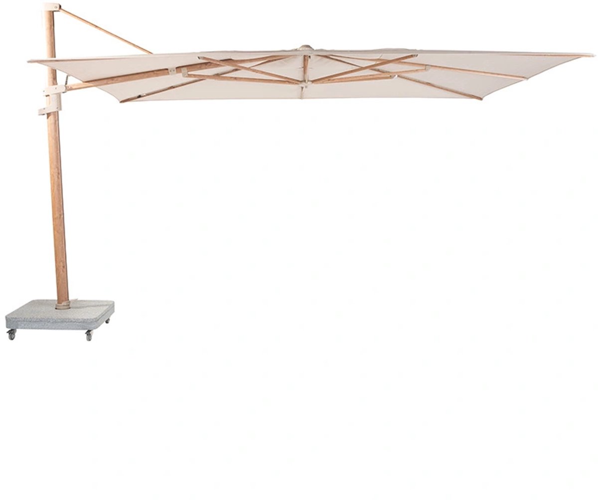 4 Seasons Outdoor Finca Zweefparasol 400x300 - Sand/Houtlook Frame (8720087023090)